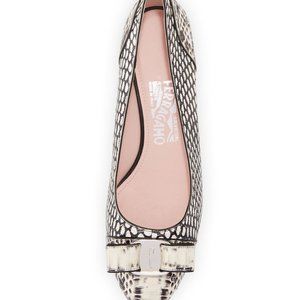 FERRAGAMO Vara Logo Bow Ballerina Flats